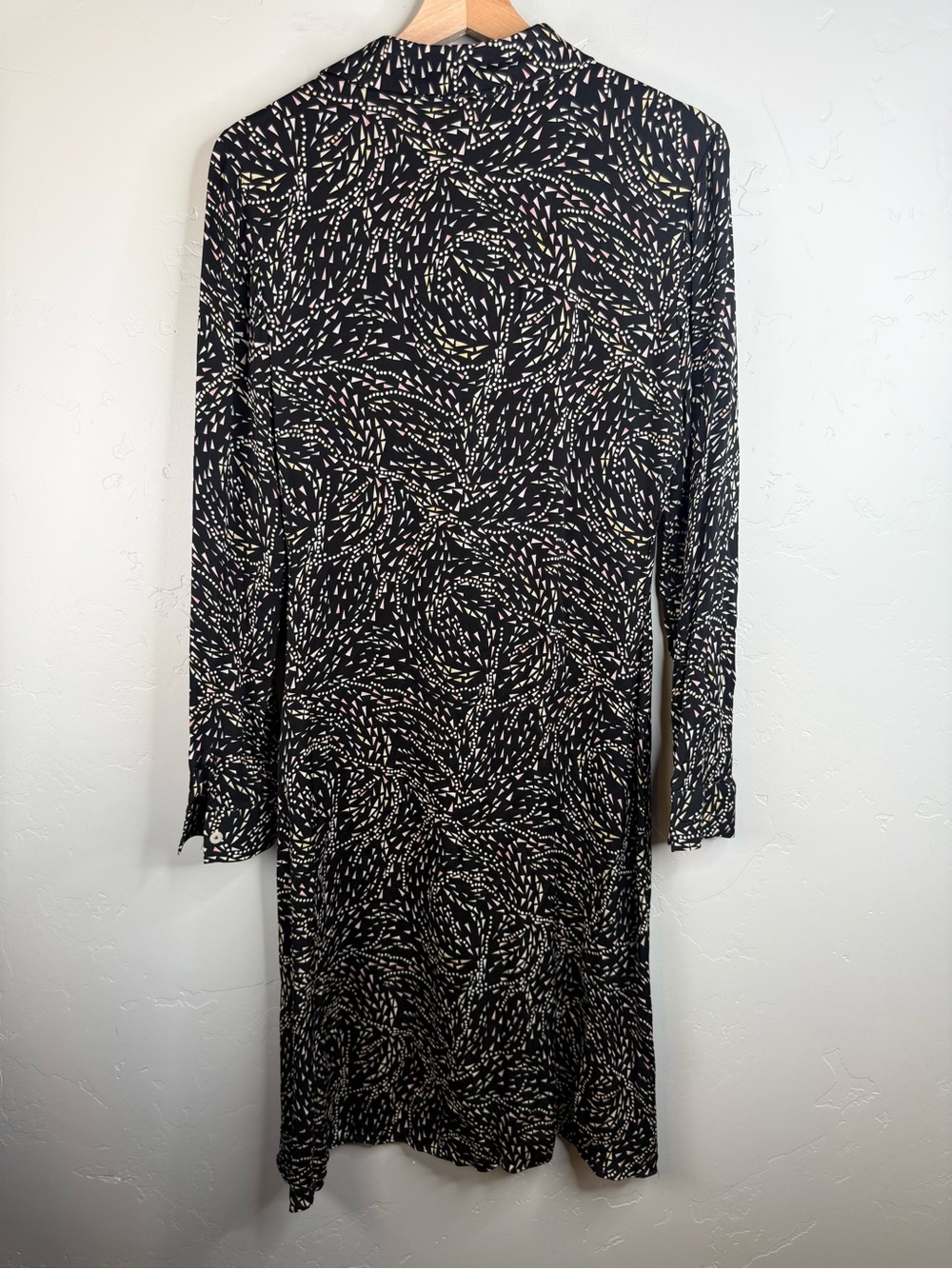 Diane von Furstenberg Silk Shirt Dress Button-Down Collared Midi Dress Size 8 - Picture 3 of 10